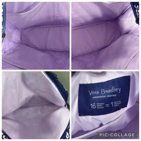 A Set of Vera Bradley Lighten Up Travel Duffel Belle Paisley - Picture 9 of 14